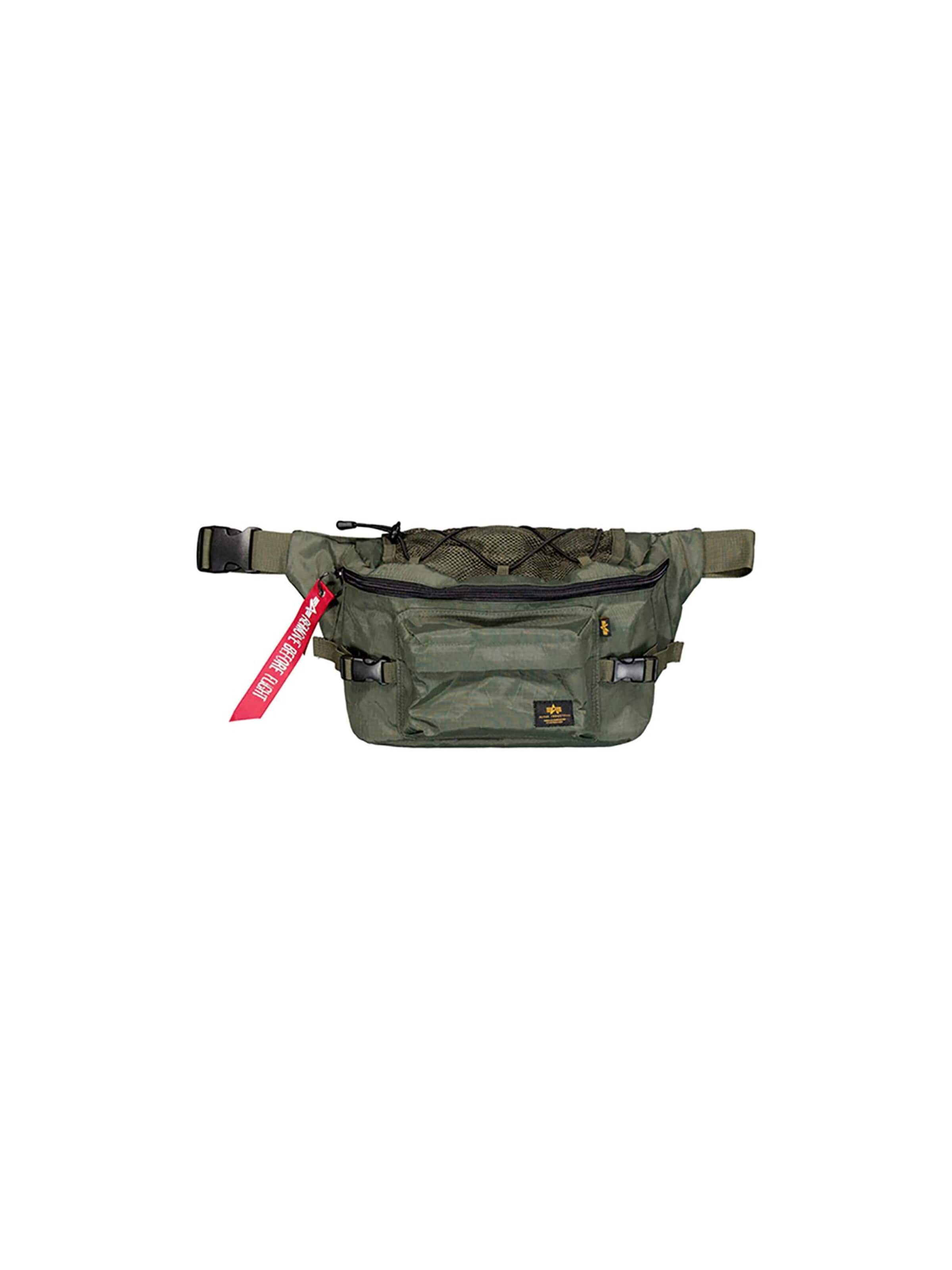 ALPHA INDUSTRIES Torba za čez ramo 'Combat' | zelena barva: sprednja stran