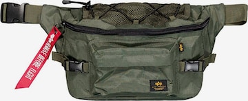 ALPHA INDUSTRIES Torba za čez ramo 'Combat' | zelena barva: sprednja stran