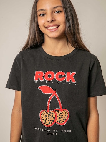 T-Shirt 'Rock Cherry' Deeluxe en noir