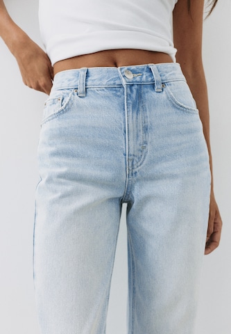 Tapered Jeans de la Pull&Bear pe albastru