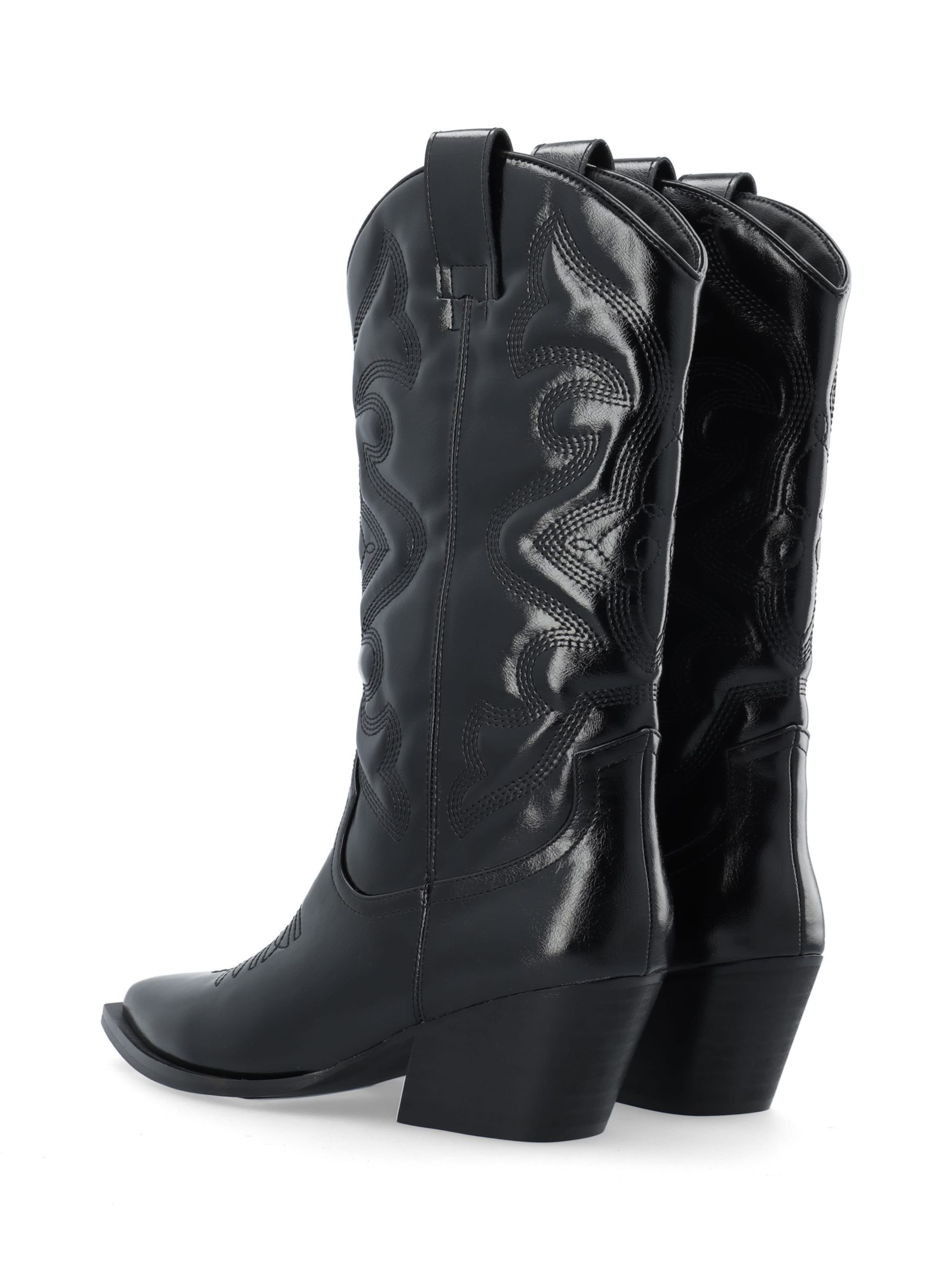 Bottes de cowboy 'Biajody' Bianco en noir