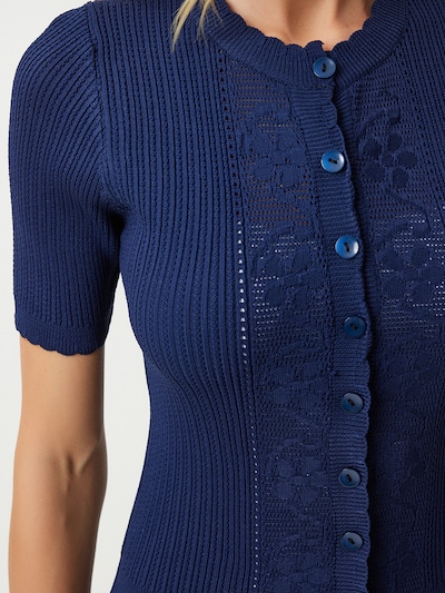 Happiness İstanbul Cardigan en bleu foncé, Vue avec produit
