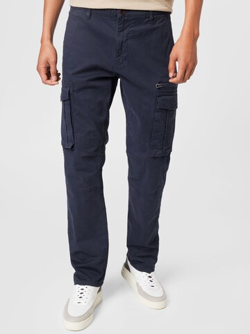 Petrol Industries Regular Cargo Pants in Blue: front