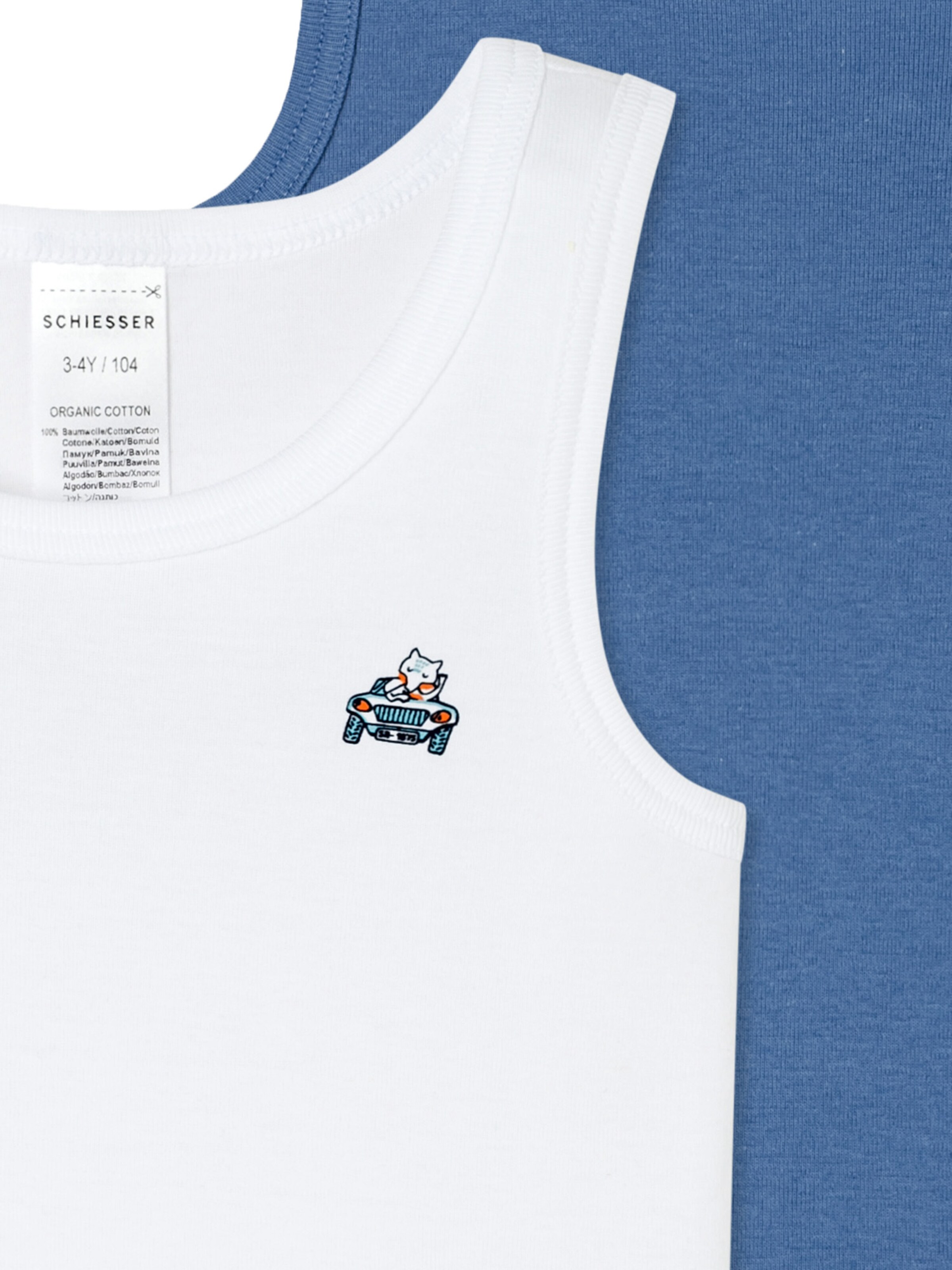 Maillot de corps 'Fine Rib' SCHIESSER en bleu