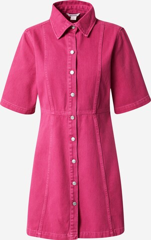 Monki Shirt dress in Pink: front