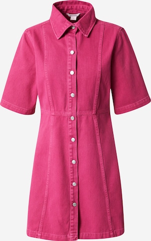 Monki Košilové šaty – pink: přední strana