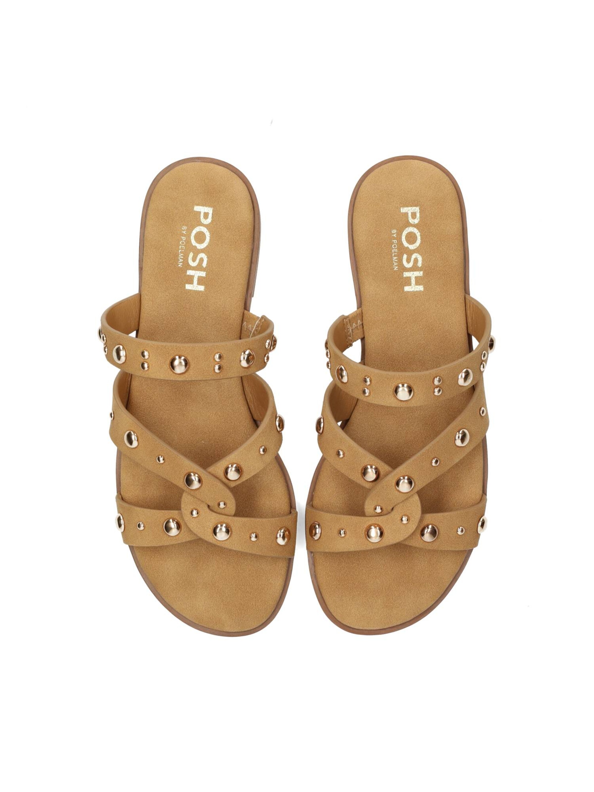 Mule ' LINDE ' POSH by Poelman en marron