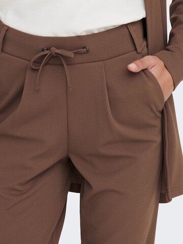 JDY Regular Pleat-Front Pants 'Anna Catia' in Brown