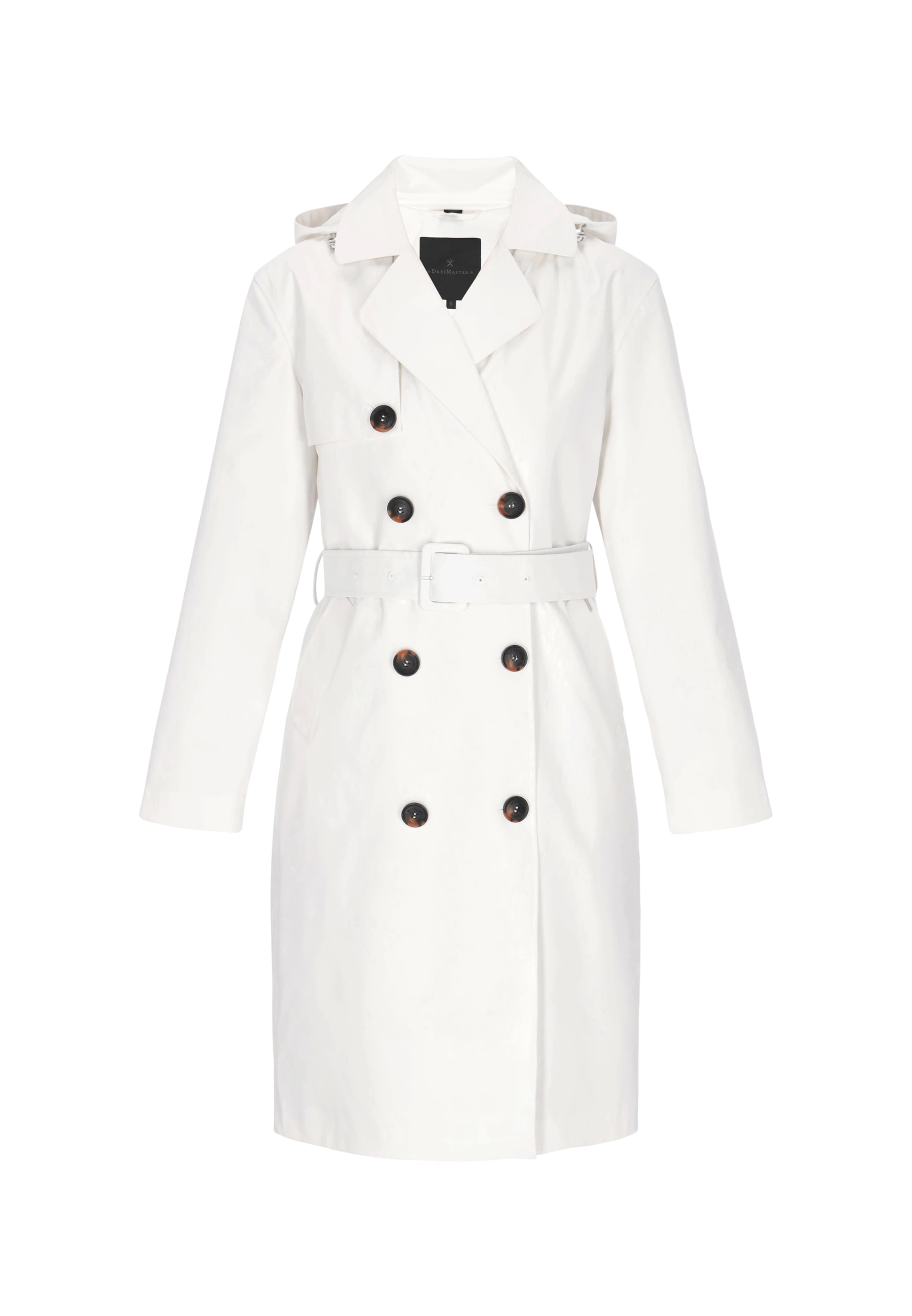 DreiMaster Klassik - Sobretudo meia-estação em branco: frente