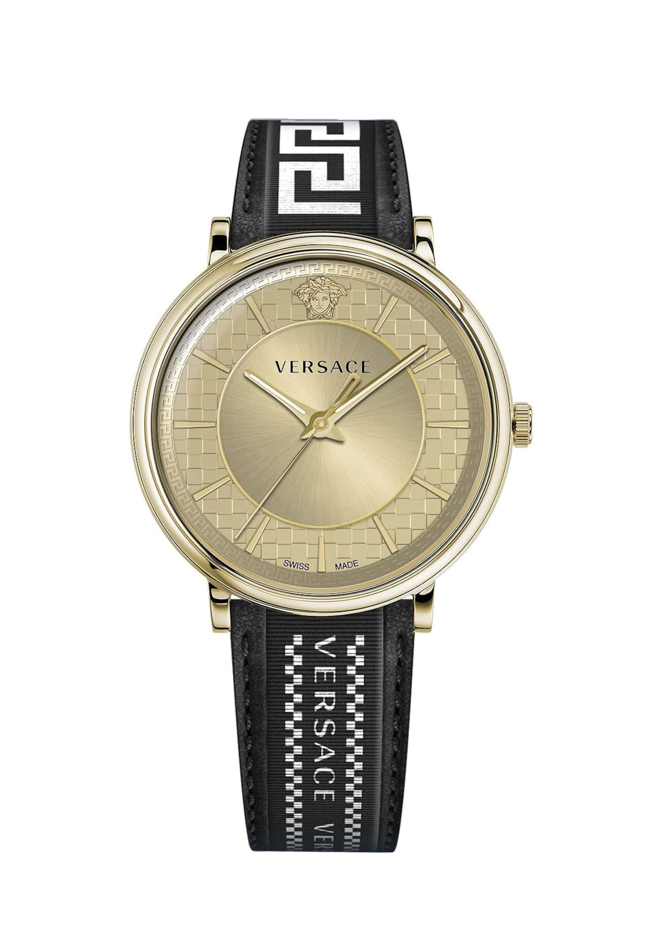 VERSACE Uhr in gold / schwarz / weiß, Produktansicht