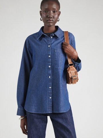 PIECES Blouse 'PCTENIM' in Blue: front
