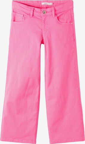 NAME IT Wide Leg Jeans i pink: forside