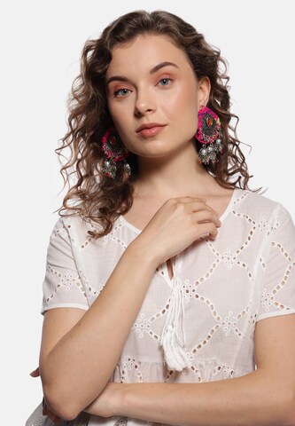 IZIA Earrings in Pink: front