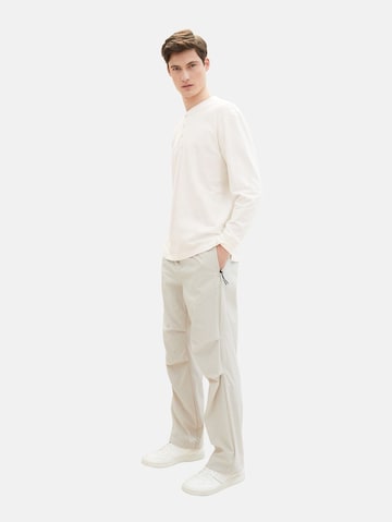 Loosefit Pantalon TOM TAILOR DENIM en blanc