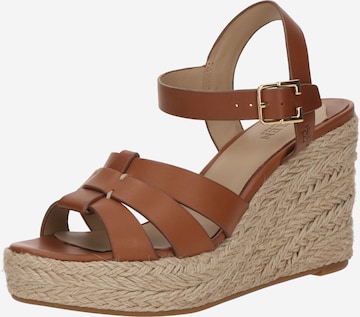 Lauren Ralph Lauren Босоножки 'SOFFIA ESPDR-ESPADRILLES-WEDGE' в Коричневый: спереди