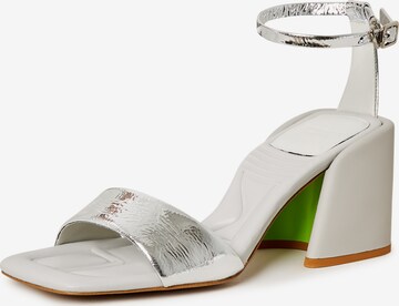CESARE GASPARI Sandals in Silver: front