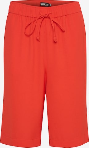 SOAKED IN LUXURY Loose fit Pants 'Shirley' in Red: front