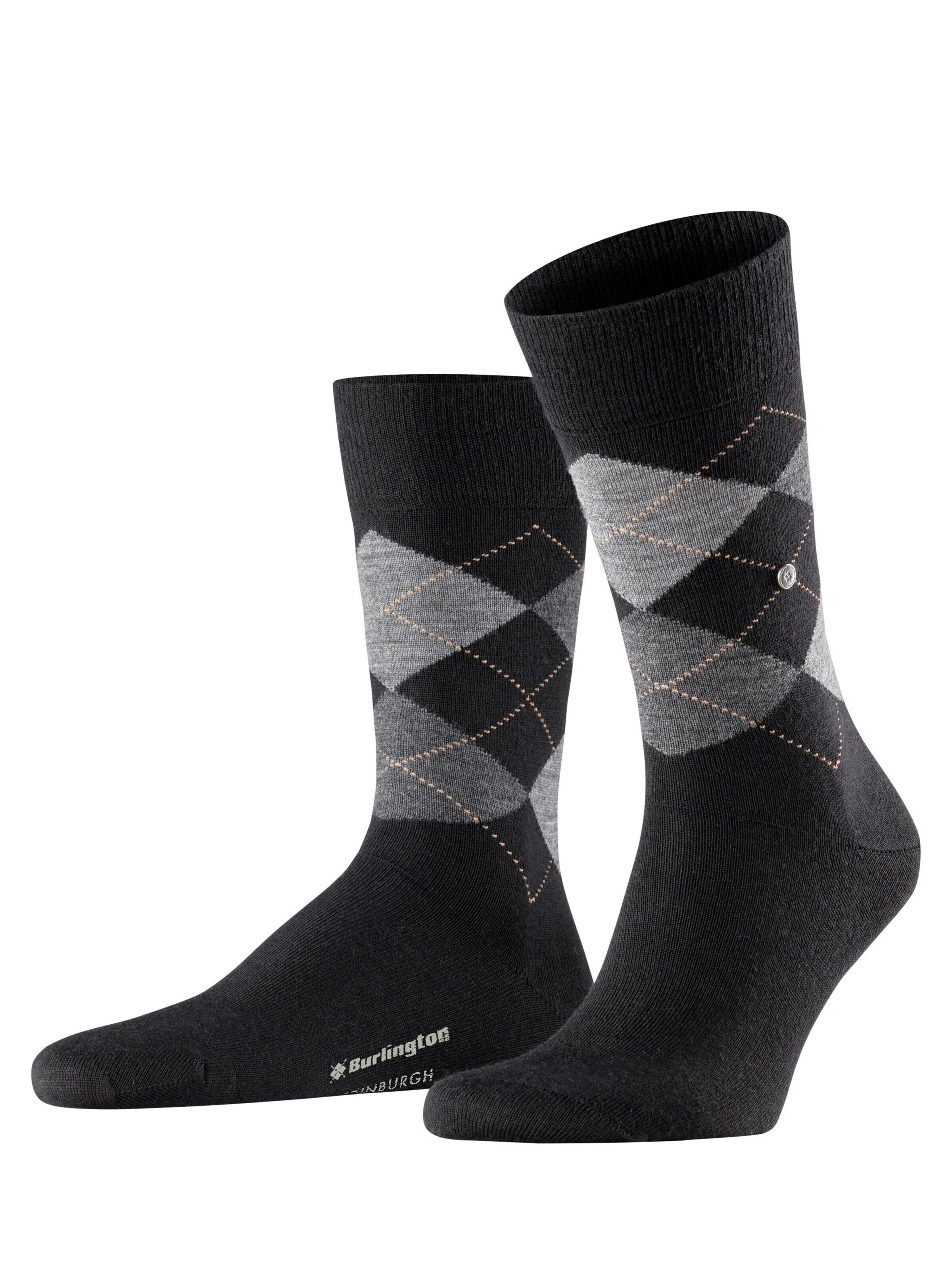 BURLINGTON Socken 'Edinburgh'‌‌‌‌‌‌‌ in Schwarz: Vorderseite