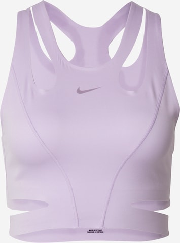 NIKE Športová podprsenka - Fialová: predná strana