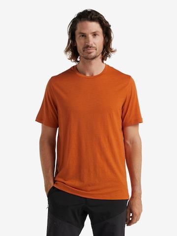 ICEBREAKER - Camisa funcionais 'M Tech Lite II' em laranja: frente