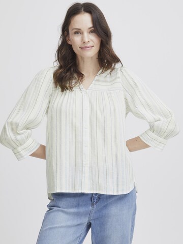 Camicia da donna 'Nadu' di Fransa in bianco: frontale
