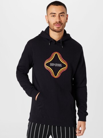 RIP CURL Athletic Sweatshirt in Black: front