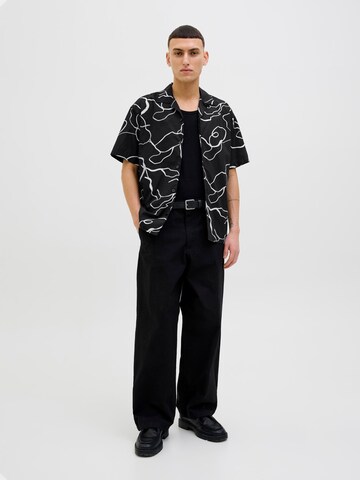 JACK & JONES Comfort fit Button Up Shirt in Blue