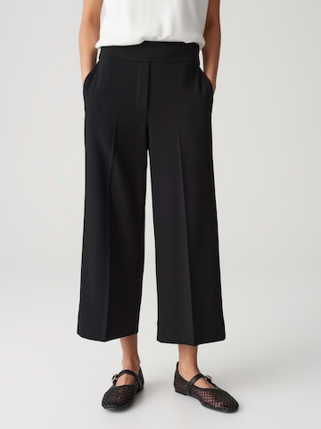 Wide Leg Pantalon à plis 'Misha' OPUS en noir : devant
