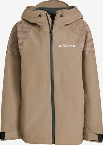 ADIDAS TERREX Outdoorjas 'Xperior Hybrid' in Bruin: voorkant