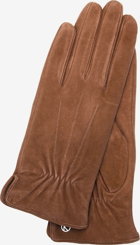 KESSLER Fingerhandschuhe 'Luna' in Braun: Vorderseite