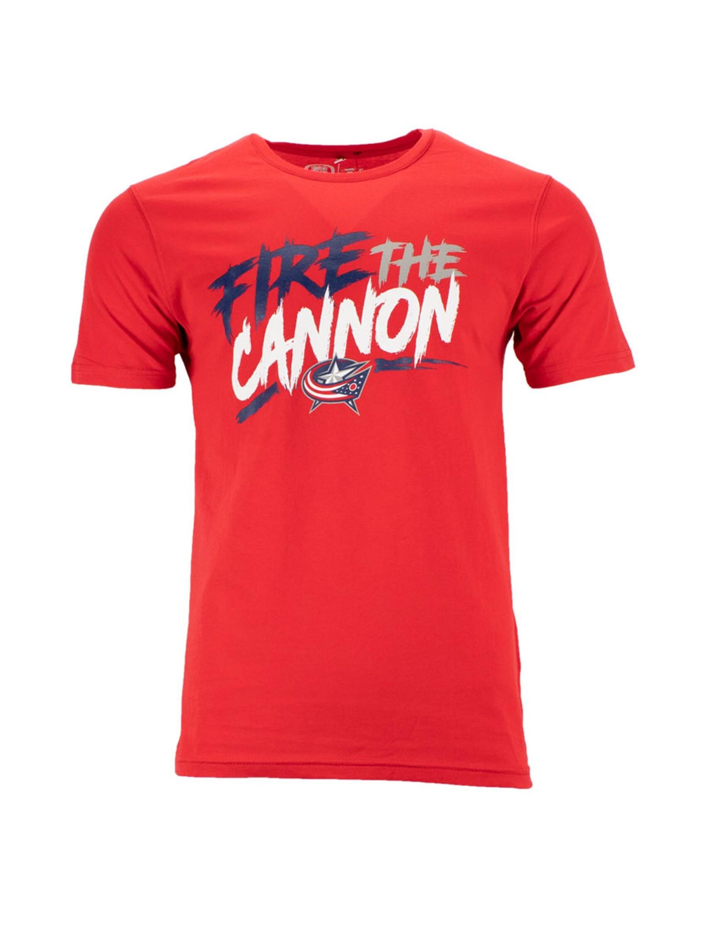 Fanatics Shirt 'Iconic Hometown Graphic Columbus Blue Jackets Fire The Cannon' in Red: front
