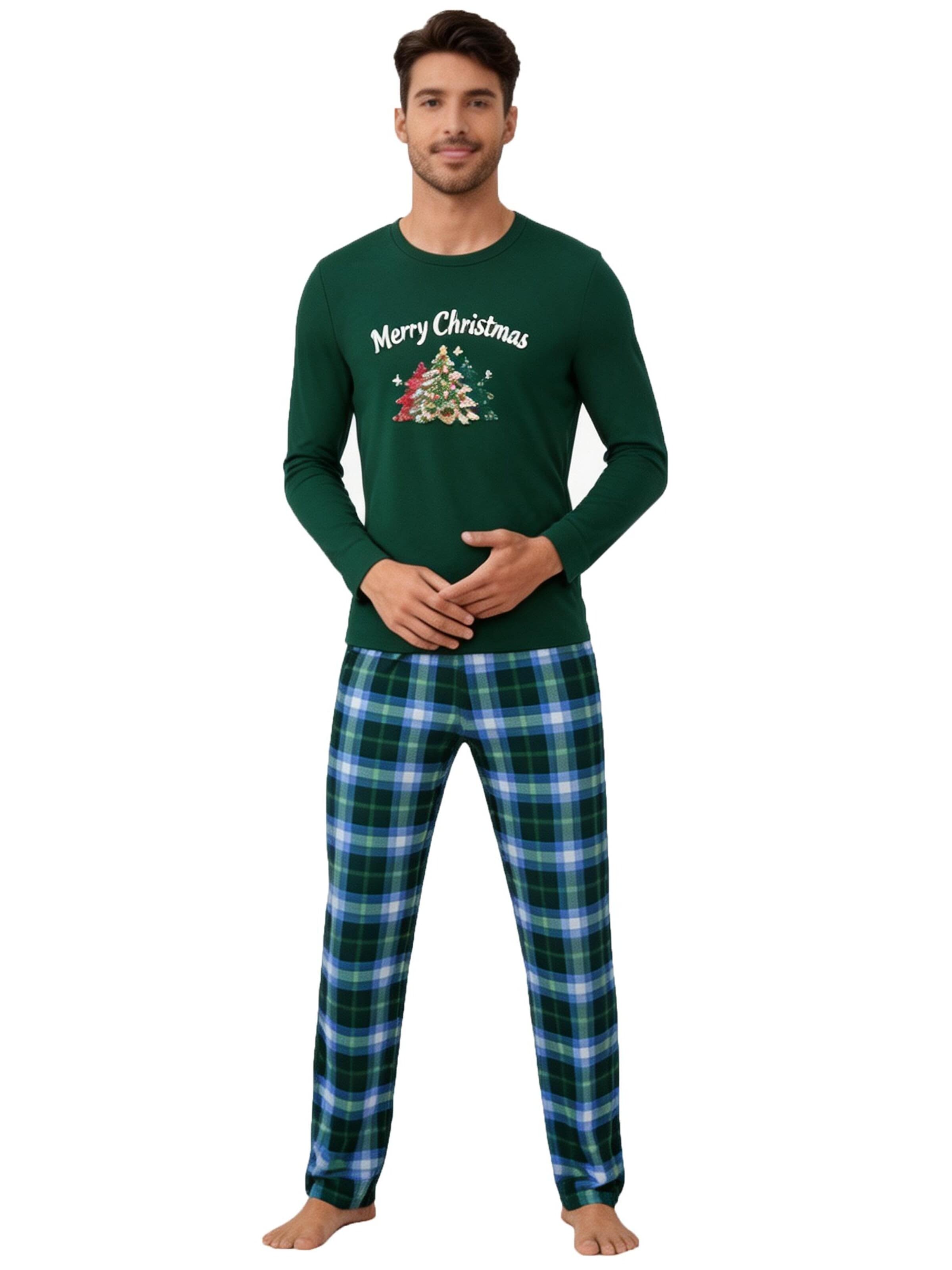 KoJooin Long Pajamas in Green: front