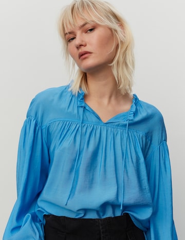 2NDDAY Blouse 'Sheer Delight' in Blue: front