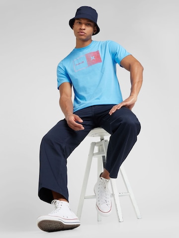 Hurley Functioneel shirt 'EVD HALFER' in Blauw