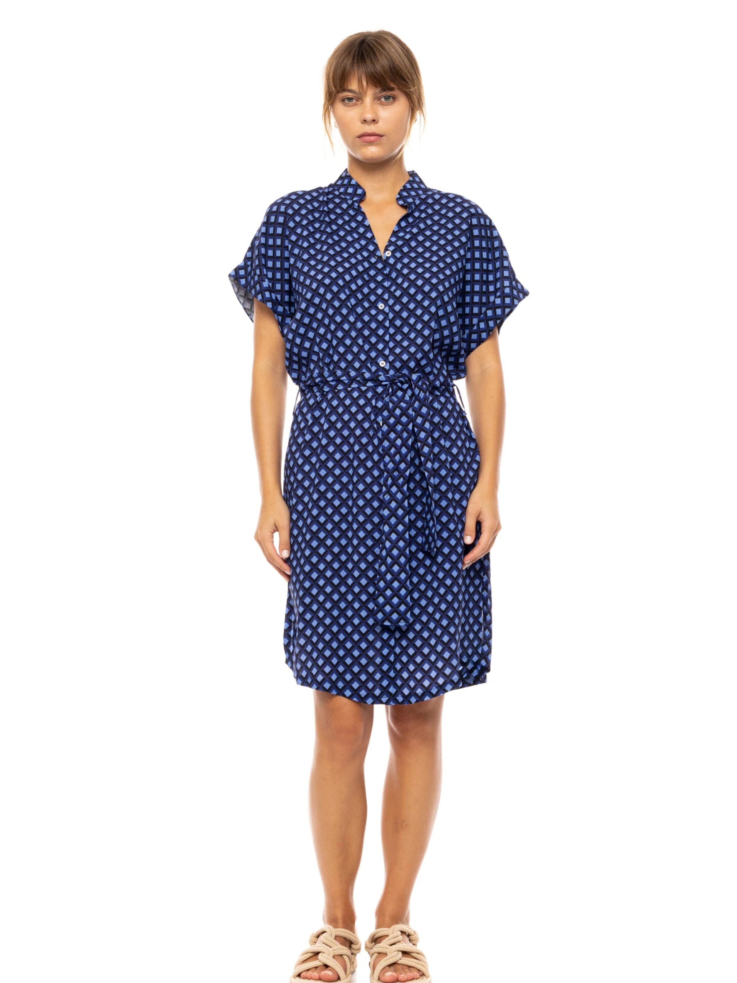 Pink Label Zomerjurk 'BEACHWEAR BLUE AZURE' in Blauw: voorkant