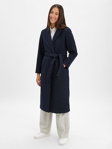 zero Between-Seasons Coat in Blue: front