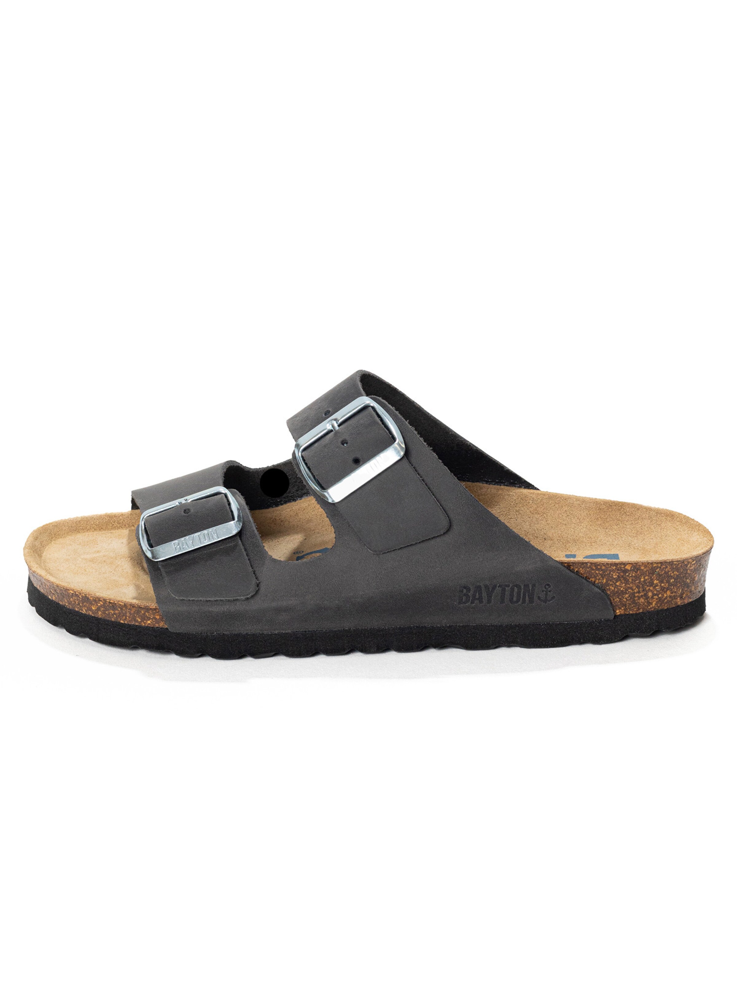 pelēks Bayton Ādas čības 'Atlas': no priekšpuses