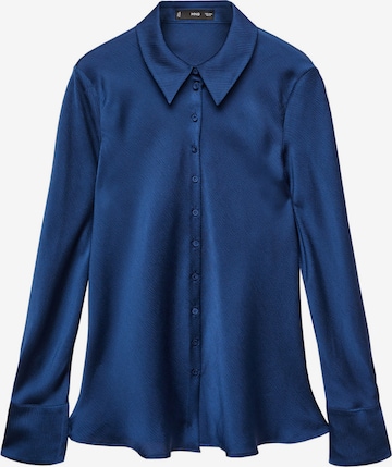 MANGO Blouse 'TWISTY' in Blauw: voorkant