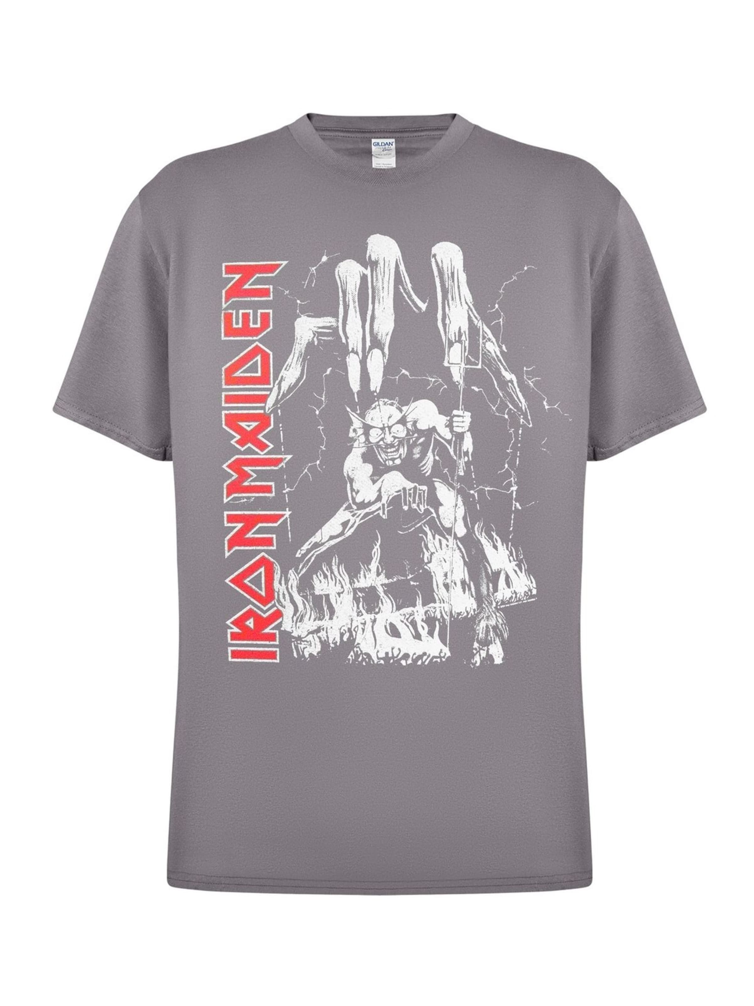 Iron Maiden Shirt 'Iron maiden  T-Shirt' in Grey: front