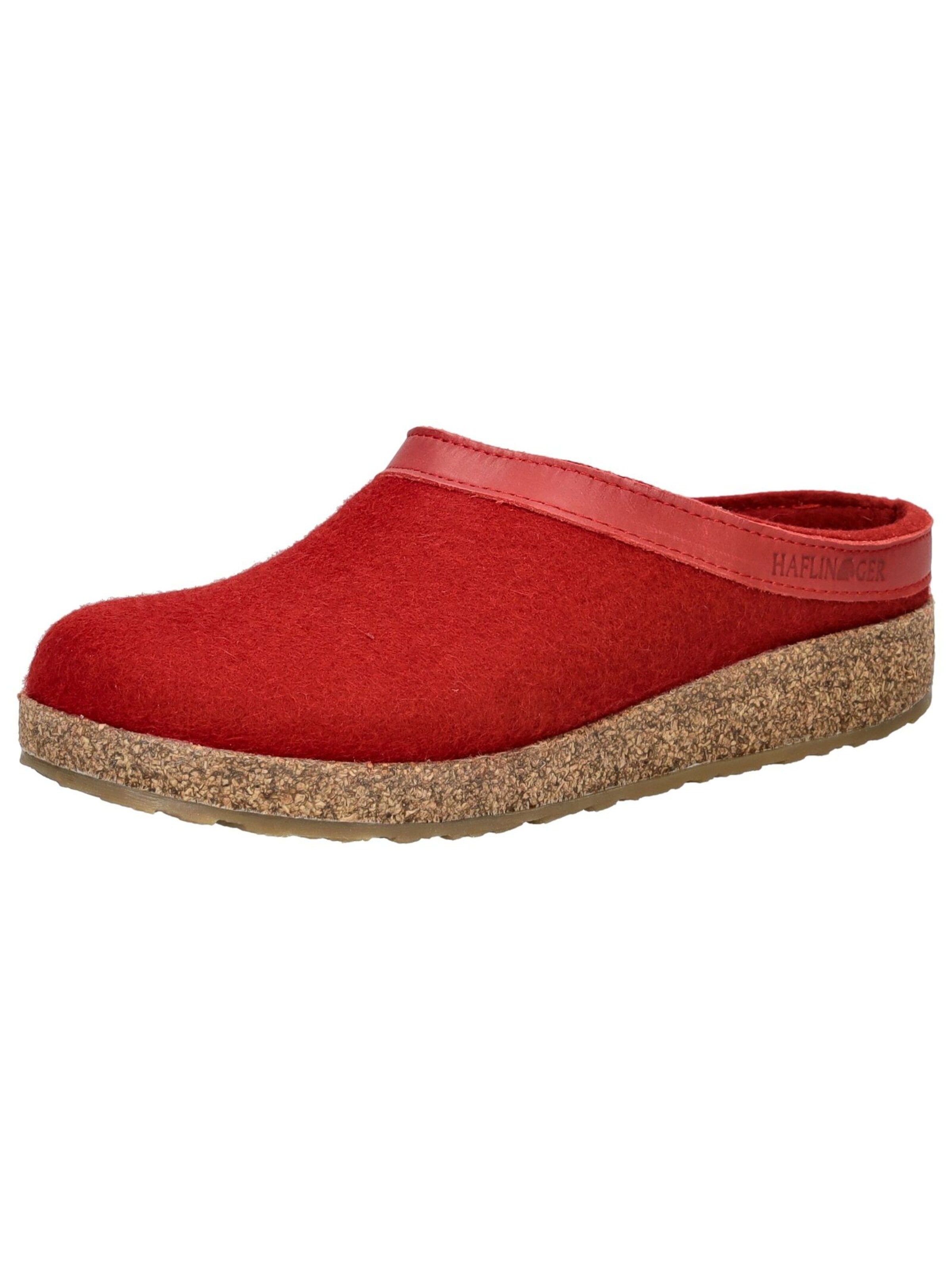 HAFLINGER Slipper 'Torben Grizzly' in Red: front