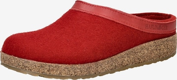 HAFLINGER Slippers 'Torben Grizzly' in Red: front