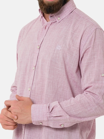 Coupe slim Chemise 'CH199' CIPO & BAXX en rouge