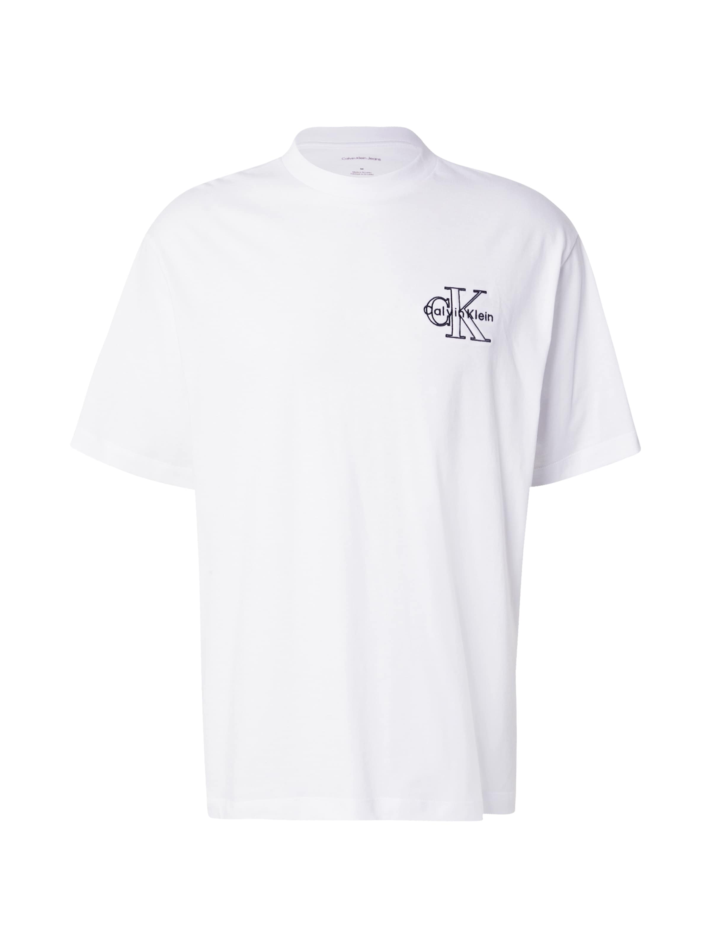 Calvin Klein Jeans Μπλουζάκι σε λευκό: μπροστά
