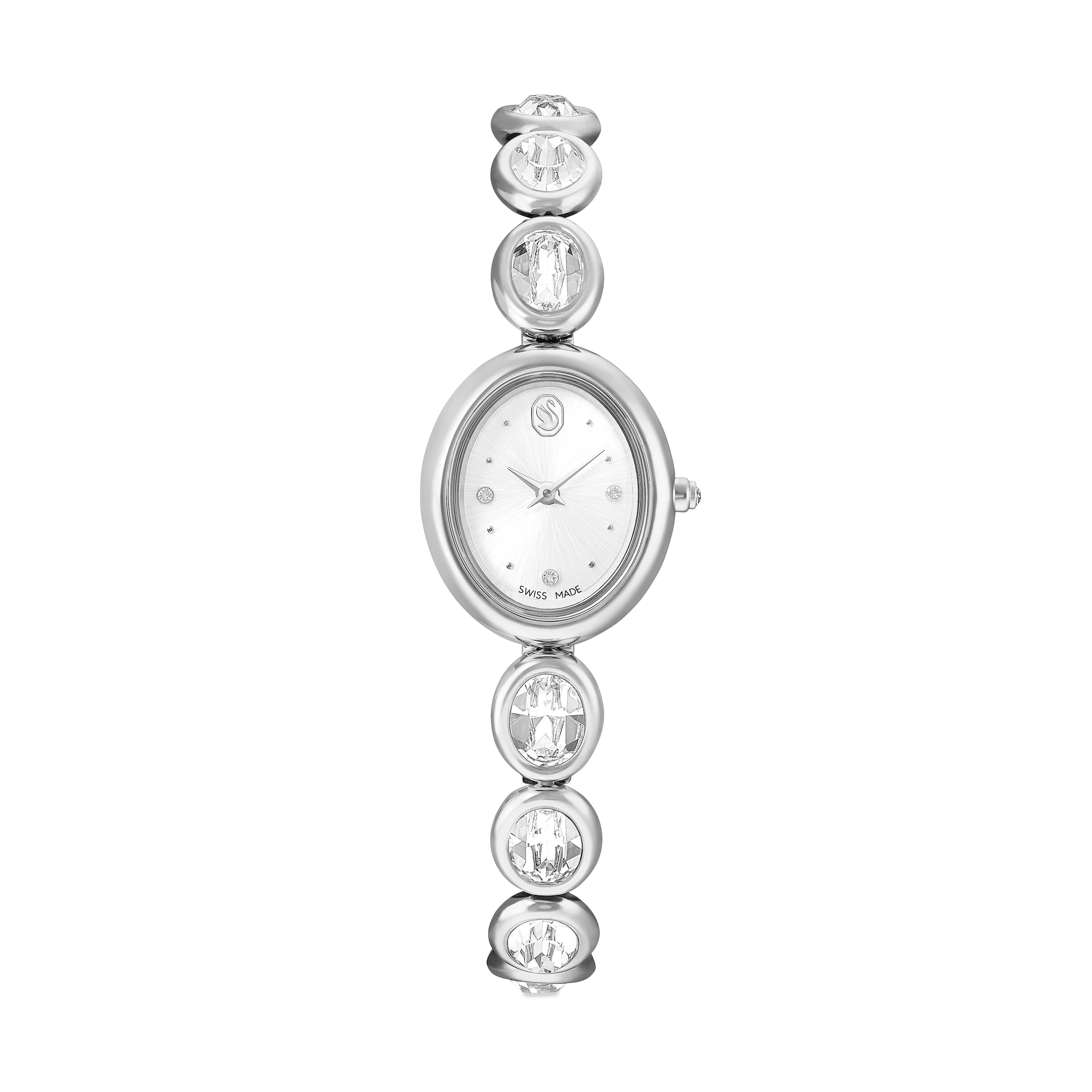 Ceas analogic 'IMBER' pe One Size Swarovski pe argintiu / transparent, Vizualizare produs