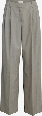 OBJECT Wide leg Pleat-front trousers 'Linnet' in Grey: front