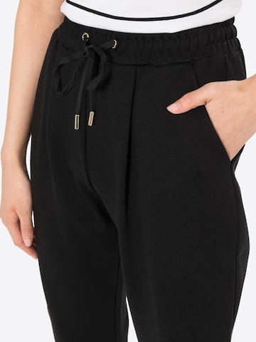 River Island Loosefit Hose 'PONTE PLEAT' in Schwarz