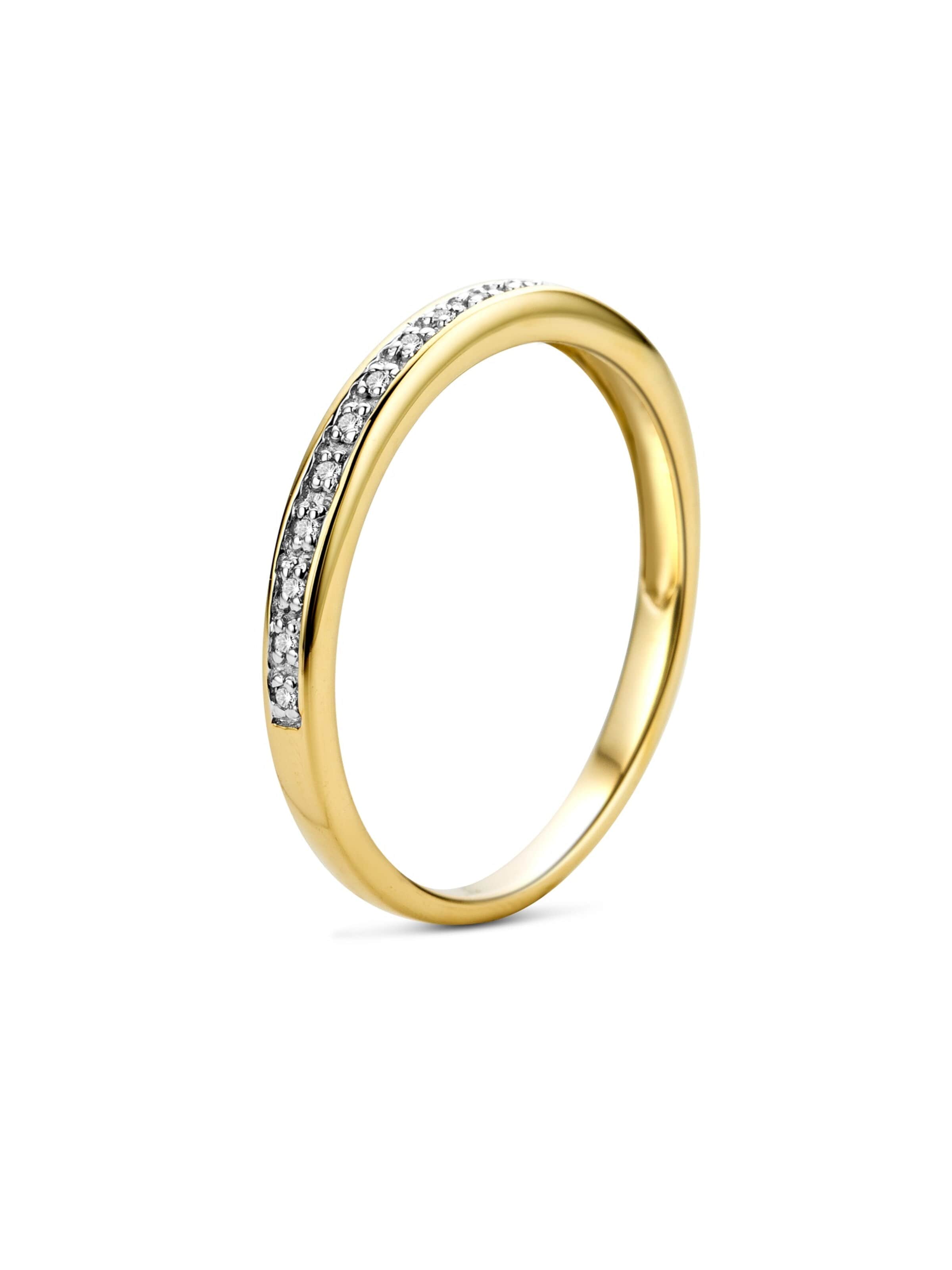 DIAMANT LETERNEL Ring 'Eternity-Ring aus 375 Gelbgold mit 0.05 Karat Diamant' in Gold