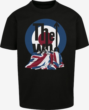 F4NT4STIC Shirt 'The Who Flag Blanket' in Zwart: voorkant