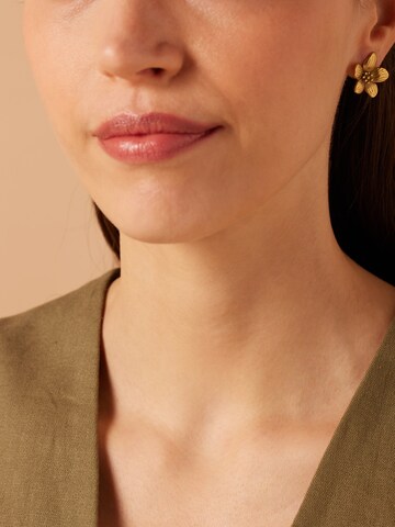 Lucardi Earrings 'Statement' in Gold: front