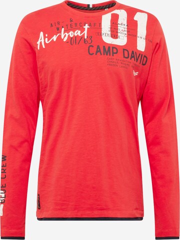 CAMP DAVID - Camiseta en rojo: frente